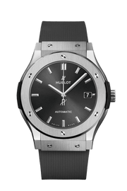 Hublot Classic Fusion Racing Grey Titanium 511.NX.7071.RX - cassa in titanio - cinturino gomma grigio scuro - quadrante grigio scuro